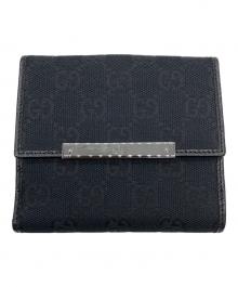 GUCCI（グッチ）の古着「GG キャンバス 2つ折り財布」｜ブラック