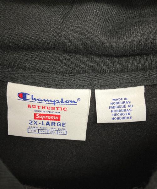 SUPREME（シュプリーム）SUPREME (シュプリーム) Champion (チャンピオン) Hooded Sweatshirt ブラック サイズ: 2XLの古着・服飾アイテム