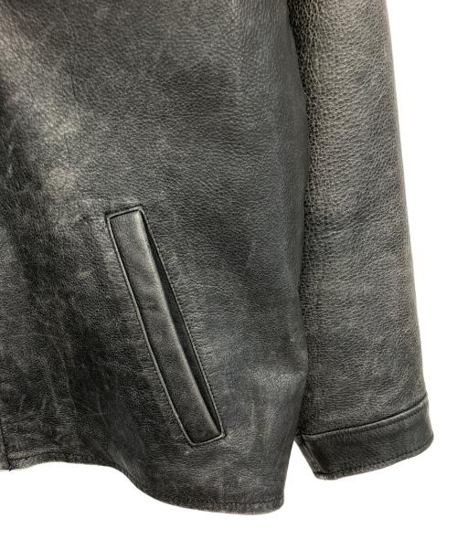 Eddie Bauer（エディーバウアー）Eddie Bauer (エディーバウアー) レザージャケット ブラック サイズ:Sの古着・服飾アイテム