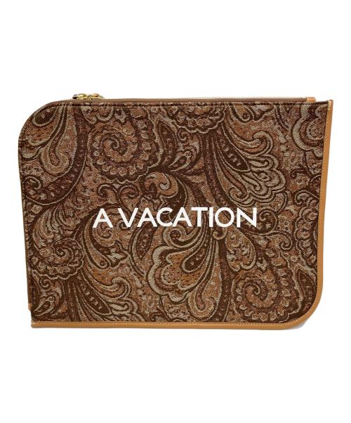 AVACATION（アヴァケーション）AVACATION (アヴァケーション) ペイズリー クラッチバッグ ブラウン 未使用品の古着・服飾アイテム