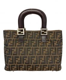FENDI（フェンディ）の古着「ズッカ ハンドバッグ」｜ブラウン