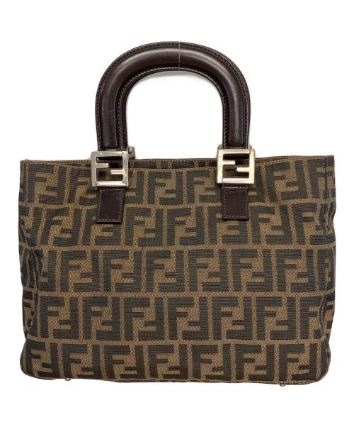 FENDI（フェンディ）FENDI (フェンディ) ズッカ ハンドバッグ ブラウンの古着・服飾アイテム