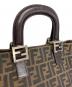 中古・古着 FENDI (フェンディ) ズッカ ハンドバッグ ブラウン：80000円