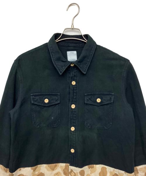 VISVIM（ビズビム）VISVIM (ビズビム) black elk flannel shirt ブラック サイズ:３の古着・服飾アイテム