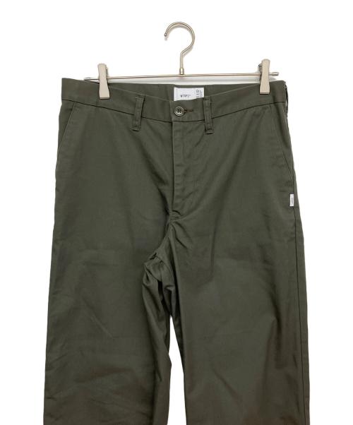 WTAPS（ダブルタップス）WTAPS (ダブルタップス) 22AW CREASE/TROUSERS/CTPL.TWILL　パンツ グリーン サイズ:X02の古着・服飾アイテム