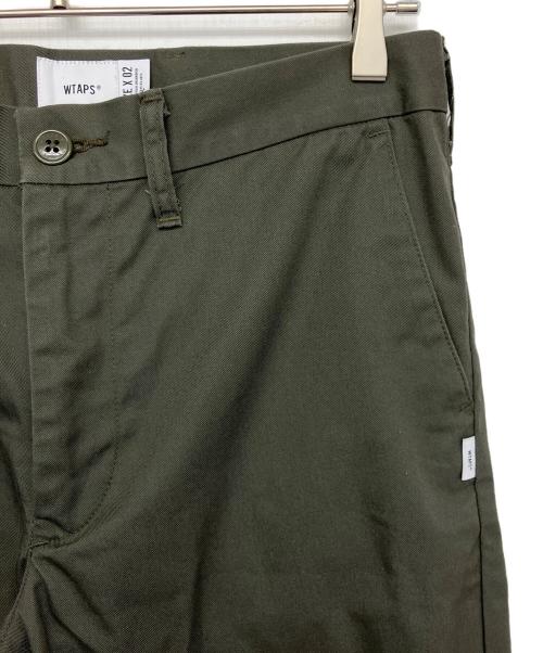 WTAPS（ダブルタップス）WTAPS (ダブルタップス) 22AW CREASE/TROUSERS/CTPL.TWILL　パンツ グリーン サイズ:X02の古着・服飾アイテム