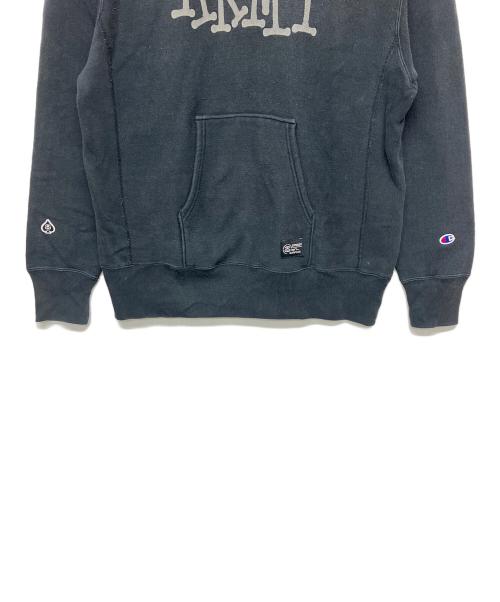 stussy（ステューシー）stussy (ステューシー) Champion (チャンピオン) リバースウィーブパーカー ブラック サイズ:Mの古着・服飾アイテム
