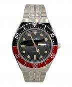 TIMEXタイメックス）の古着「TIMEX （ティメックス）M79　SSブレスレット　腕時計」｜ブラック×レッド