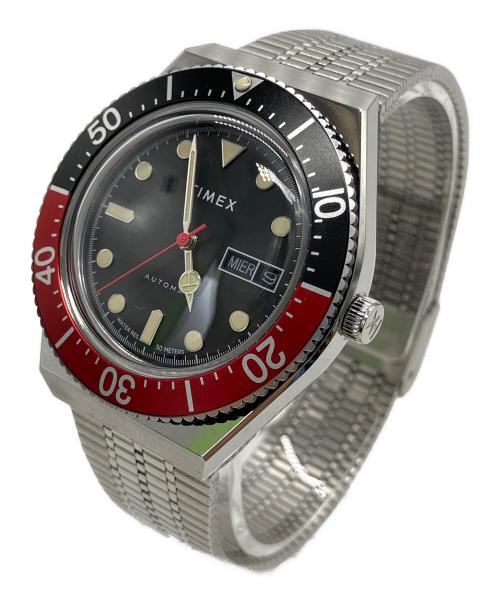 TIMEX（タイメックス）TIMEX (タイメックス) TIMEX （ティメックス）M79　SSブレスレット　腕時計  ブラック×レッドの古着・服飾アイテム