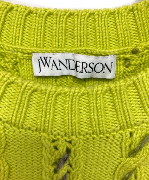 J.W.ANDERSON（ジェイダブリューアンダーソン）J.W.ANDERSON (ジェイダブリューアンダーソン) ケーブルニット グリーン サイズ:FREEの古着・服飾アイテム