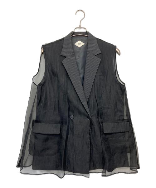 Ameri（アメリ）Ameri (アメリ) MEDI SHEER DOCKING LADY LIKE VEST グレー サイズ:Mの古着・服飾アイテム