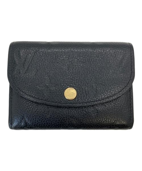 LOUIS VUITTON（ルイ ヴィトン）LOUIS VUITTON (ルイ ヴィトン) モノグラム・アンプラント　ポルトモネ・ロザリ　コインケース ブラックの古着・服飾アイテム