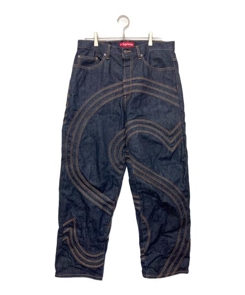 SUPREME（シュプリーム）SUPREME (シュプリーム) logo rigid baggy jean　25SS インディゴ サイズ:81cm (W32)の古着・服飾アイテム