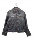 UNDERCOVERアンダーカバー）の古着「レザージャケット ZERSTOREN 21SS」｜ブラック
