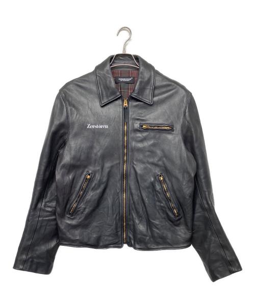 UNDERCOVER（アンダーカバー）UNDERCOVER (アンダーカバー) レザージャケット ZERSTOREN 21SS ブラック サイズ:3の古着・服飾アイテム