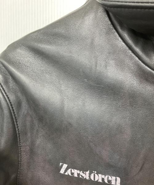 UNDERCOVER（アンダーカバー）UNDERCOVER (アンダーカバー) レザージャケット ZERSTOREN 21SS ブラック サイズ:3の古着・服飾アイテム