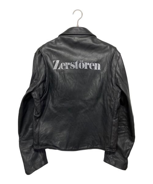 UNDERCOVER（アンダーカバー）UNDERCOVER (アンダーカバー) レザージャケット ZERSTOREN 21SS ブラック サイズ:3の古着・服飾アイテム