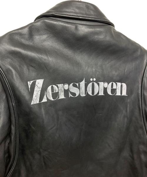 UNDERCOVER（アンダーカバー）UNDERCOVER (アンダーカバー) レザージャケット ZERSTOREN 21SS ブラック サイズ:3の古着・服飾アイテム