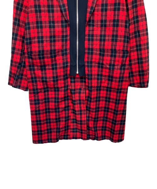 UNDERCOVER（アンダーカバー）UNDERCOVER (アンダーカバー) Hooded Layered Gown Coat レッド サイズ:3の古着・服飾アイテム