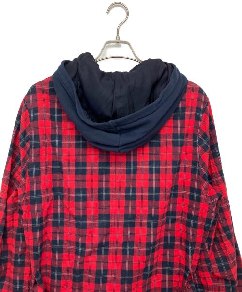 UNDERCOVER（アンダーカバー）UNDERCOVER (アンダーカバー) Hooded Layered Gown Coat レッド サイズ:3の古着・服飾アイテム