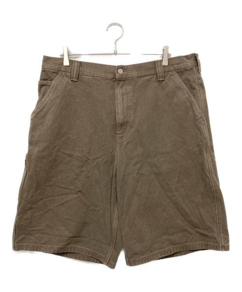 stussy（ステューシー）stussy (ステューシー) Work Short Washed Canvas ブラウン サイズ:36の古着・服飾アイテム