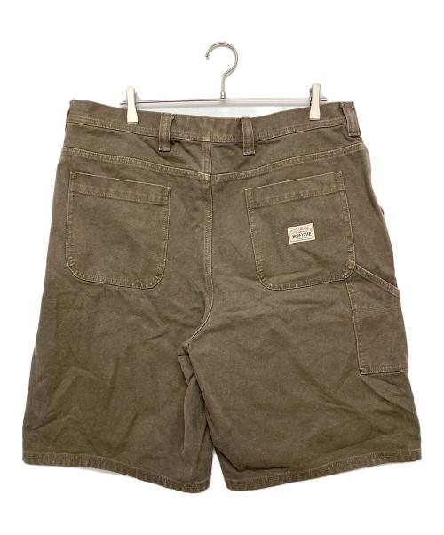stussy（ステューシー）stussy (ステューシー) Work Short Washed Canvas ブラウン サイズ:36の古着・服飾アイテム