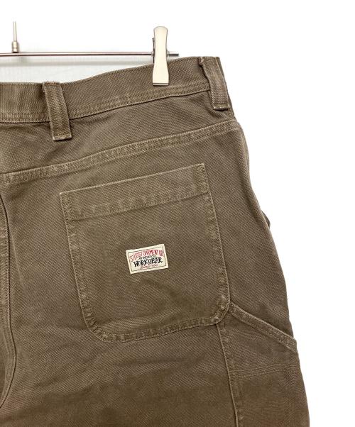 stussy（ステューシー）stussy (ステューシー) Work Short Washed Canvas ブラウン サイズ:36の古着・服飾アイテム