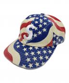 SUPREMEシュプリーム）の古着「Pigment Coated S Logo Cap 26SS」｜ブルー×レッド