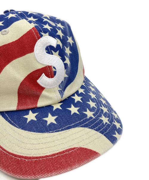 SUPREME（シュプリーム）SUPREME (シュプリーム) Pigment Coated S Logo Cap 26SS ブルー×レッドの古着・服飾アイテム