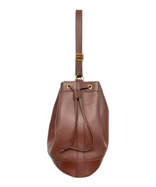 HERMES（エルメス）HERMES (エルメス) マーケットGM 巾着ショルダーバッグ ブラウンの古着・服飾アイテム