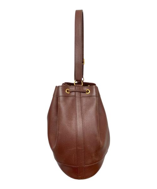HERMES（エルメス）HERMES (エルメス) マーケットGM 巾着ショルダーバッグ ブラウンの古着・服飾アイテム