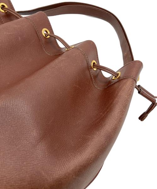 HERMES（エルメス）HERMES (エルメス) マーケットGM 巾着ショルダーバッグ ブラウンの古着・服飾アイテム