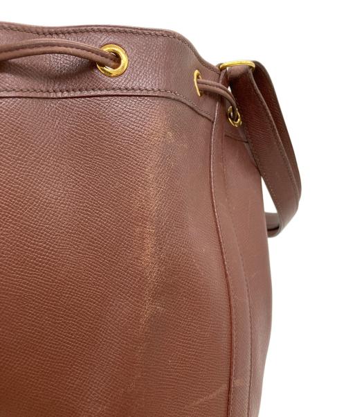 HERMES（エルメス）HERMES (エルメス) マーケットGM 巾着ショルダーバッグ ブラウンの古着・服飾アイテム