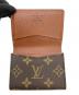 中古・古着 LOUIS VUITTON (ルイ ヴィトン) モノグラム　ポルト 2カルト・ヴェルティカル　パスケース ブラウン：10000円