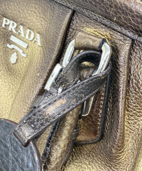 PRADA（プラダ）PRADA (プラダ) ハンドバッグ メタリックゴールドの古着・服飾アイテム