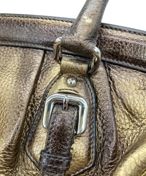 PRADA（プラダ）PRADA (プラダ) ハンドバッグ メタリックゴールドの古着・服飾アイテム