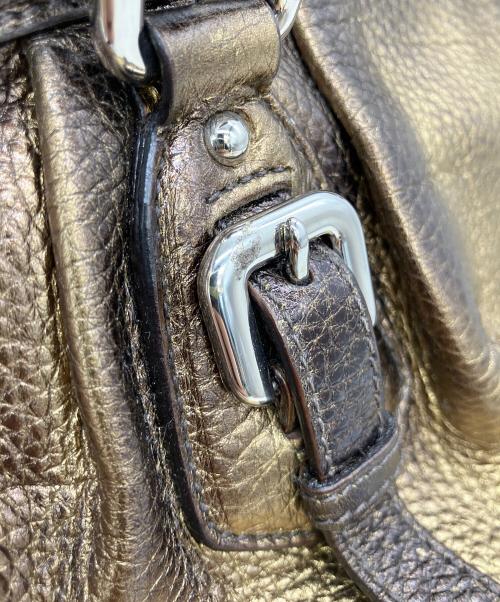 PRADA（プラダ）PRADA (プラダ) ハンドバッグ メタリックゴールドの古着・服飾アイテム