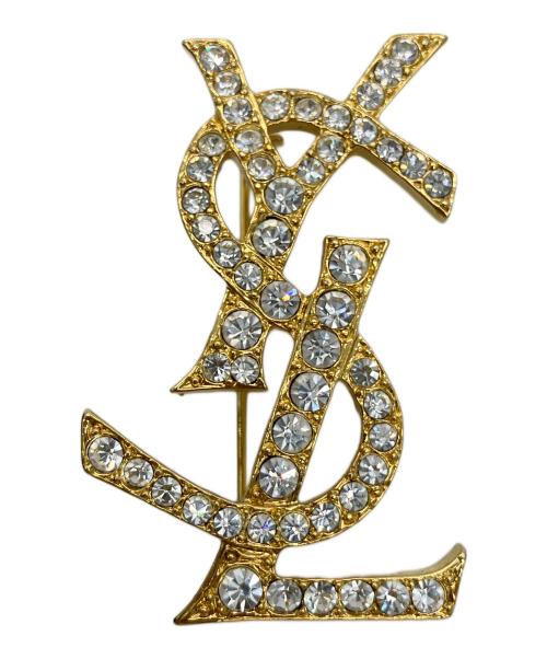 Yves Saint Laurent（イヴサンローラン）Yves Saint Laurent (イヴサンローラン) ラインストーンブローチ ヴィンテージ ブローチの古着・服飾アイテム