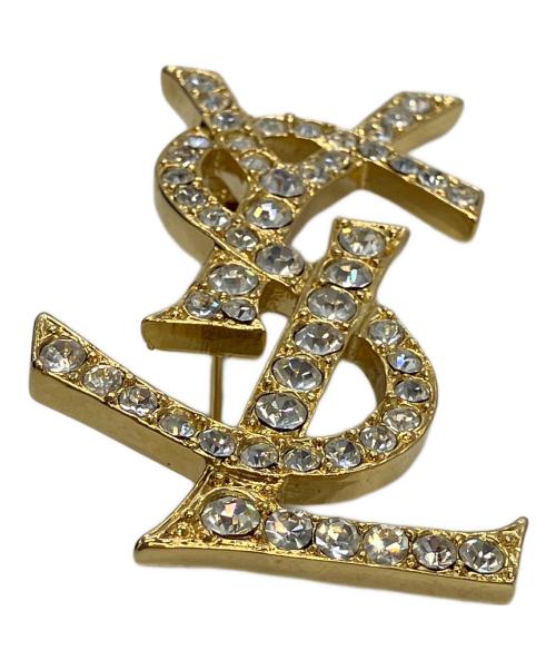 Yves Saint Laurent（イヴサンローラン）Yves Saint Laurent (イヴサンローラン) ラインストーンブローチ ヴィンテージ ブローチの古着・服飾アイテム