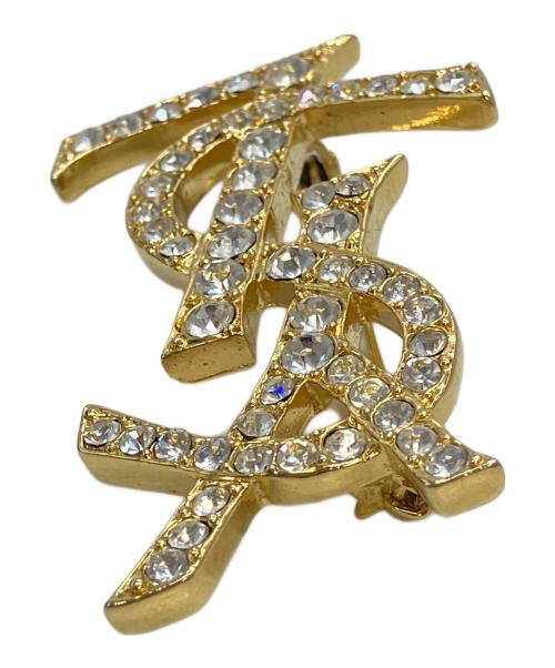 Yves Saint Laurent（イヴサンローラン）Yves Saint Laurent (イヴサンローラン) ラインストーンブローチ ヴィンテージ ブローチの古着・服飾アイテム