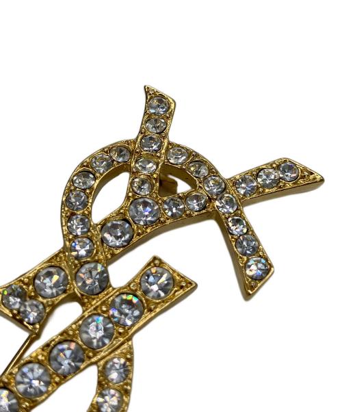 Yves Saint Laurent（イヴサンローラン）Yves Saint Laurent (イヴサンローラン) ラインストーンブローチ ヴィンテージ ブローチの古着・服飾アイテム