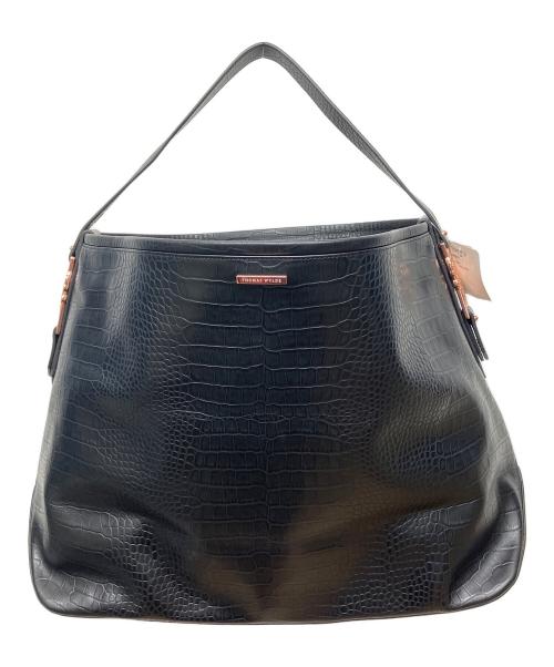 THOMASWYLDE（トーマスワイルド）THOMASWYLDE (トーマスワイルド) クロコ型押しレザーバッグ ブラックの古着・服飾アイテム