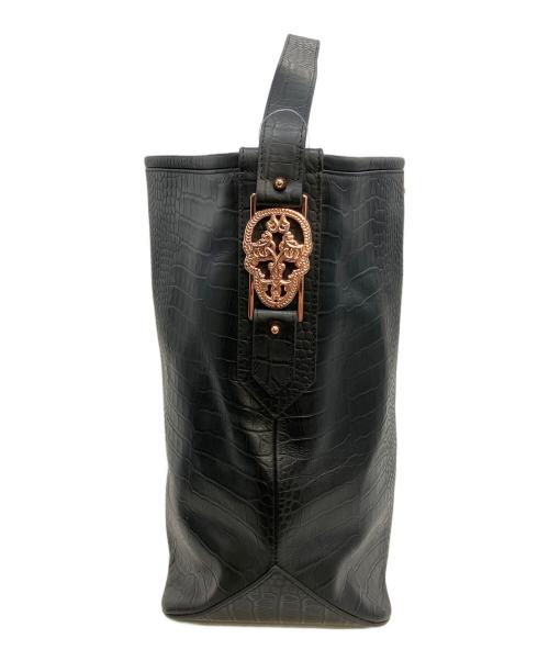 THOMASWYLDE（トーマスワイルド）THOMASWYLDE (トーマスワイルド) クロコ型押しレザーバッグ ブラックの古着・服飾アイテム