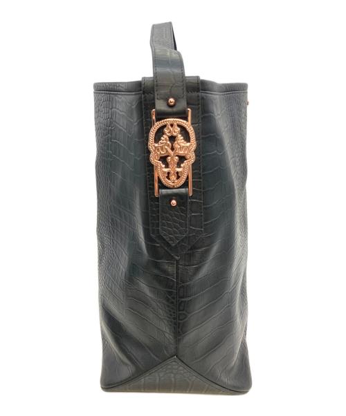 THOMASWYLDE（トーマスワイルド）THOMASWYLDE (トーマスワイルド) クロコ型押しレザーバッグ ブラックの古着・服飾アイテム