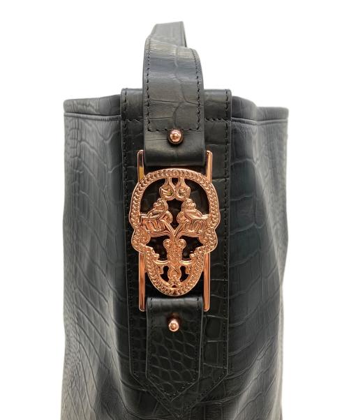 THOMASWYLDE（トーマスワイルド）THOMASWYLDE (トーマスワイルド) クロコ型押しレザーバッグ ブラックの古着・服飾アイテム