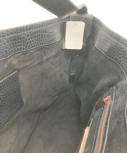 THOMASWYLDE（トーマスワイルド）THOMASWYLDE (トーマスワイルド) クロコ型押しレザーバッグ ブラックの古着・服飾アイテム