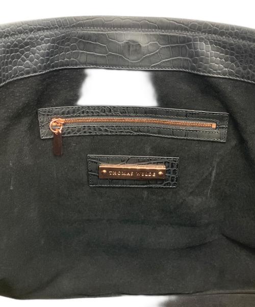 THOMASWYLDE（トーマスワイルド）THOMASWYLDE (トーマスワイルド) クロコ型押しレザーバッグ ブラックの古着・服飾アイテム