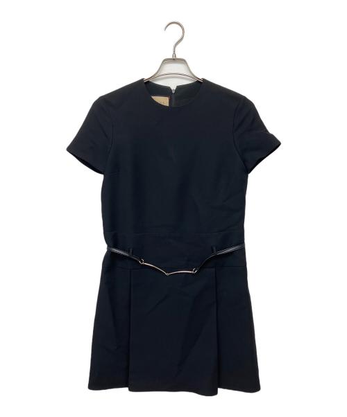 GUCCI（グッチ）GUCCI (グッチ) 763122 Z8B0L ホースビットベルト付きミニワンピース ブラック サイズ:38の古着・服飾アイテム