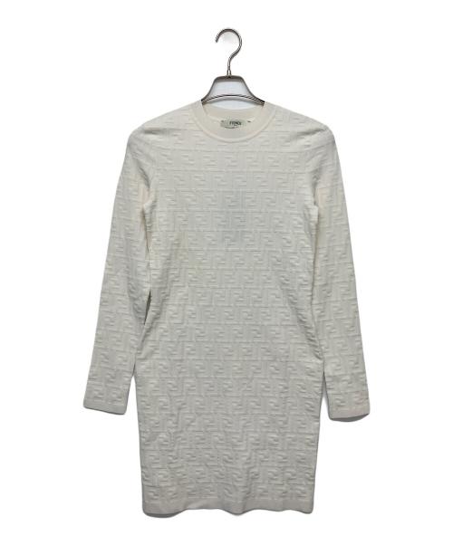 FENDI（フェンディ）FENDI (フェンディ) 長袖ワンピース ベージュ サイズ:42の古着・服飾アイテム