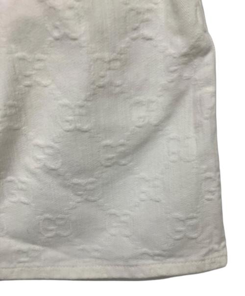 GUCCI（グッチ）GUCCI (グッチ) Skirt with monogram　スカート ホワイト サイズ:42の古着・服飾アイテム